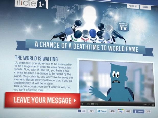 Concurso vai premiar com fama o primeiro participante a morrer