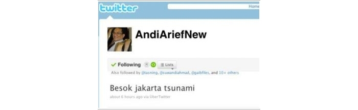 Hacker invade Twitter do governo e noticia falso tsunami na Indonésia