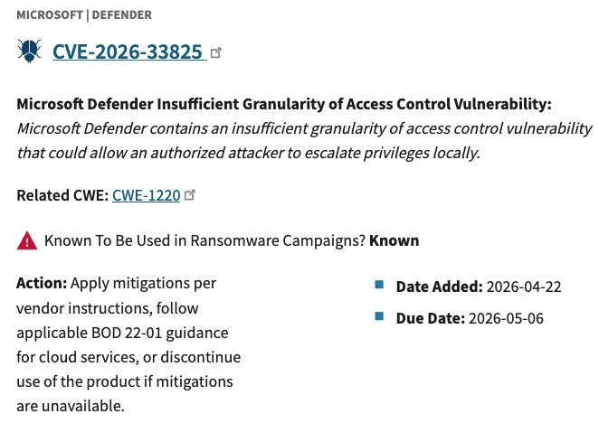 BlueHammer Vulnerability Exploited in Ransomware Attacks