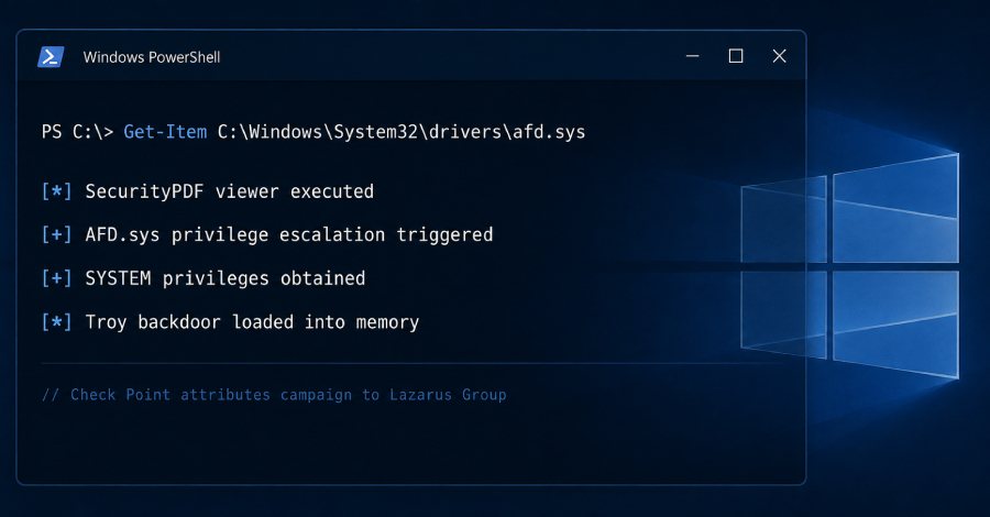 Lazarus Exploits Windows Zero-Day to Gain SYSTEM Access and Deploy Backdoor
