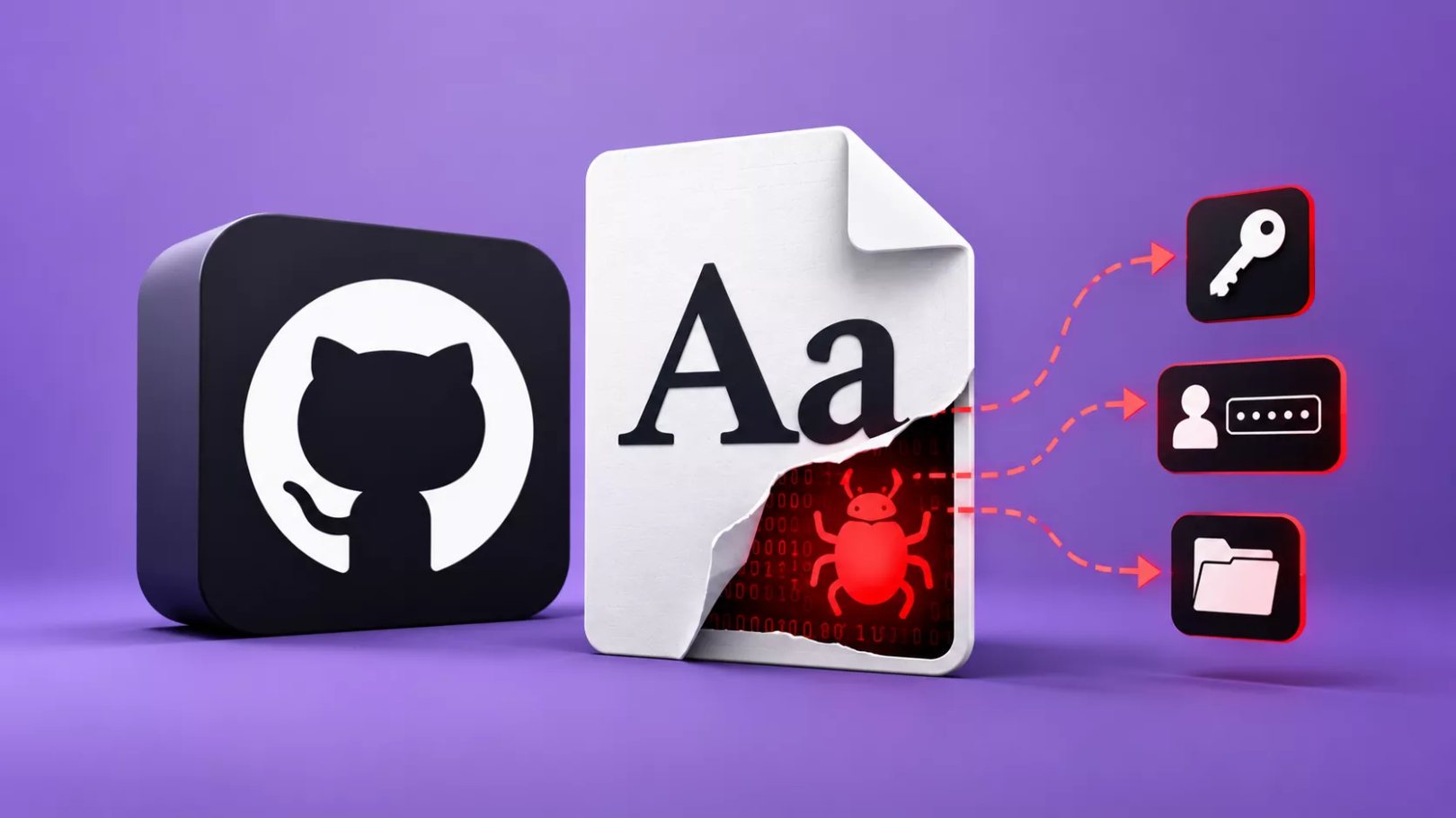 GhostAction Hackers Hide Credential-Stealing Malware in Fake Font Files Across 94 GitHub Repositories