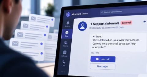 Attackers Use Microsoft Teams IT Support Scams to Deploy Malware and Ransomware