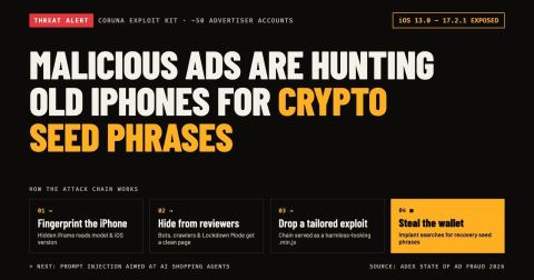 Coruna iOS Exploit Kit Hidden Behind Malicious Ads Targets Crypto Seed Phrases, ADEX Reports